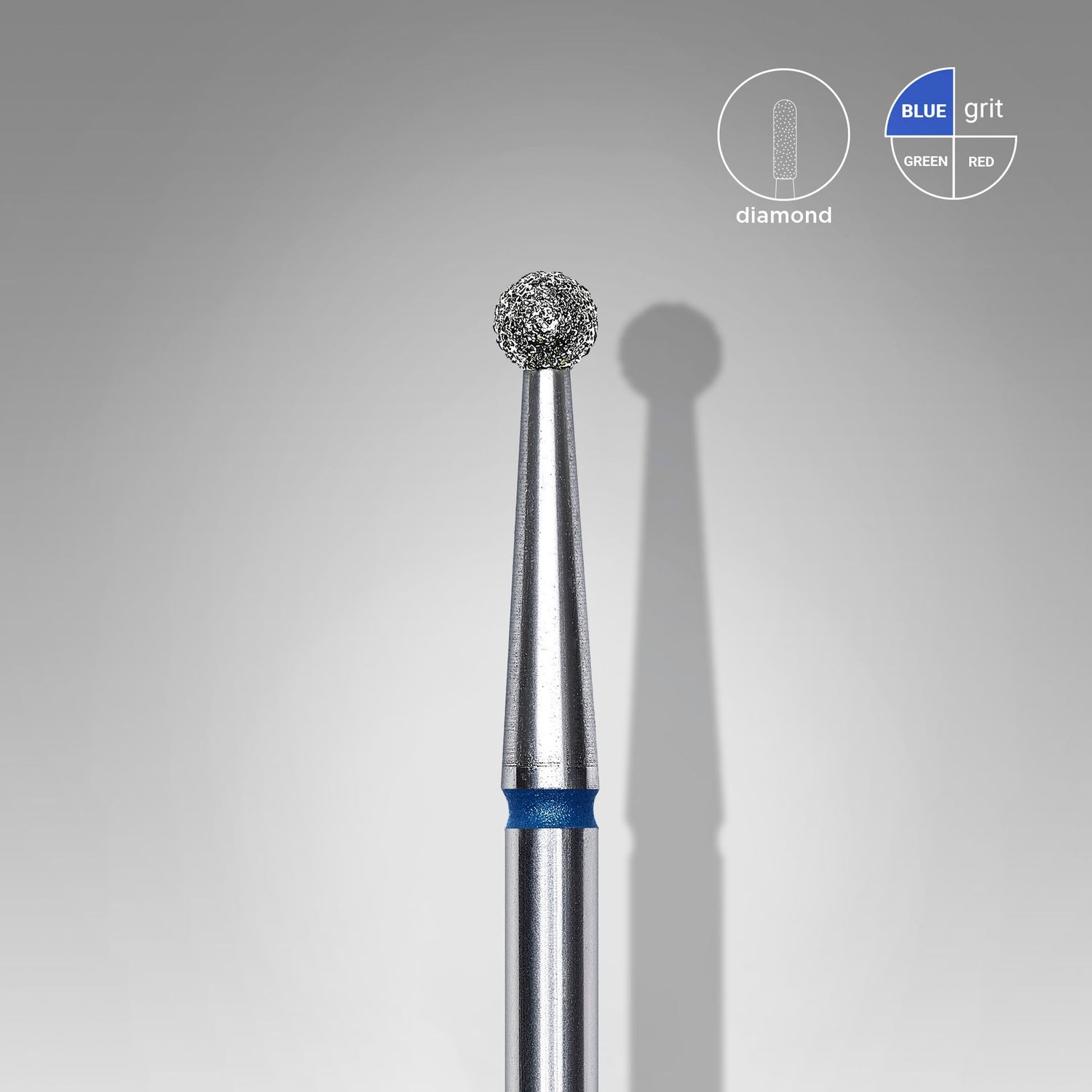 Stalkes Diamantschleifaufsatz - "Kugel" blau 2,5mm - FA01B025