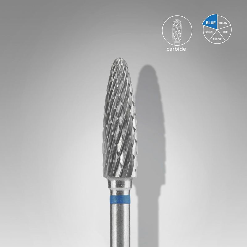 Staleks Hartmetall-Schleifaufsatz - "corn" blau - FT90B040/14
