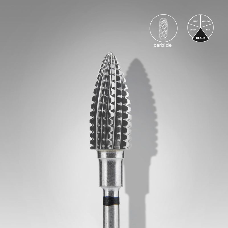 Staleks Hartmetall-Schleifaufsatz - “pine cone” black hard - FT110H060/14