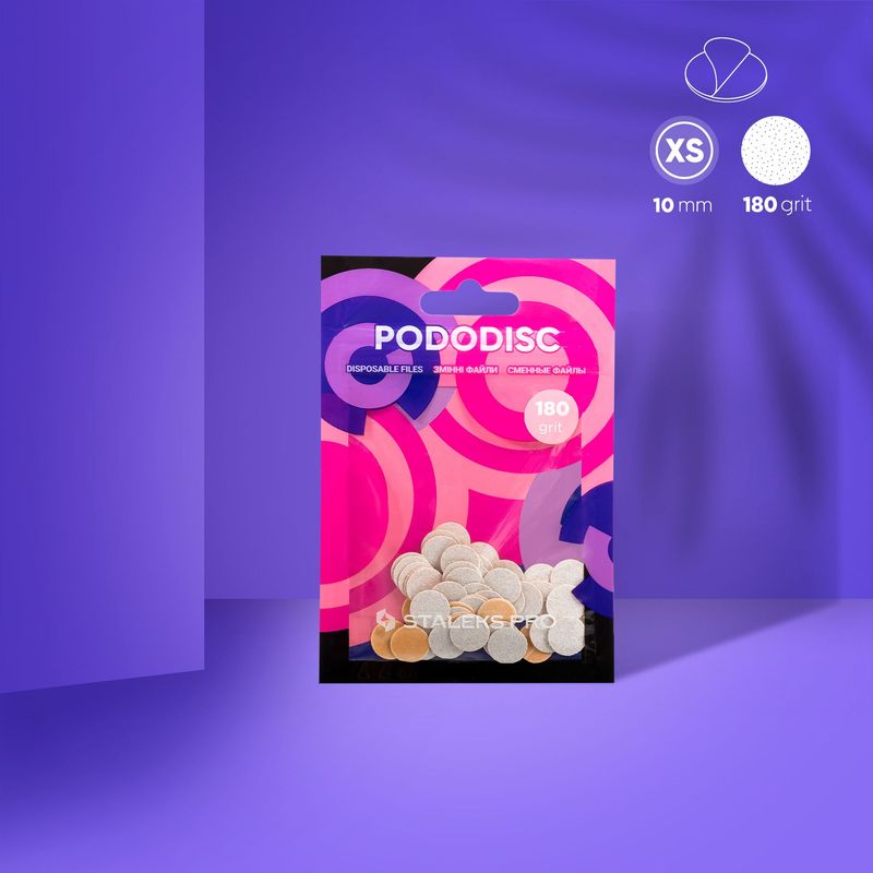 Staleks Pro Schleifpapiere Pododisc XS PDF-10-180 weiss