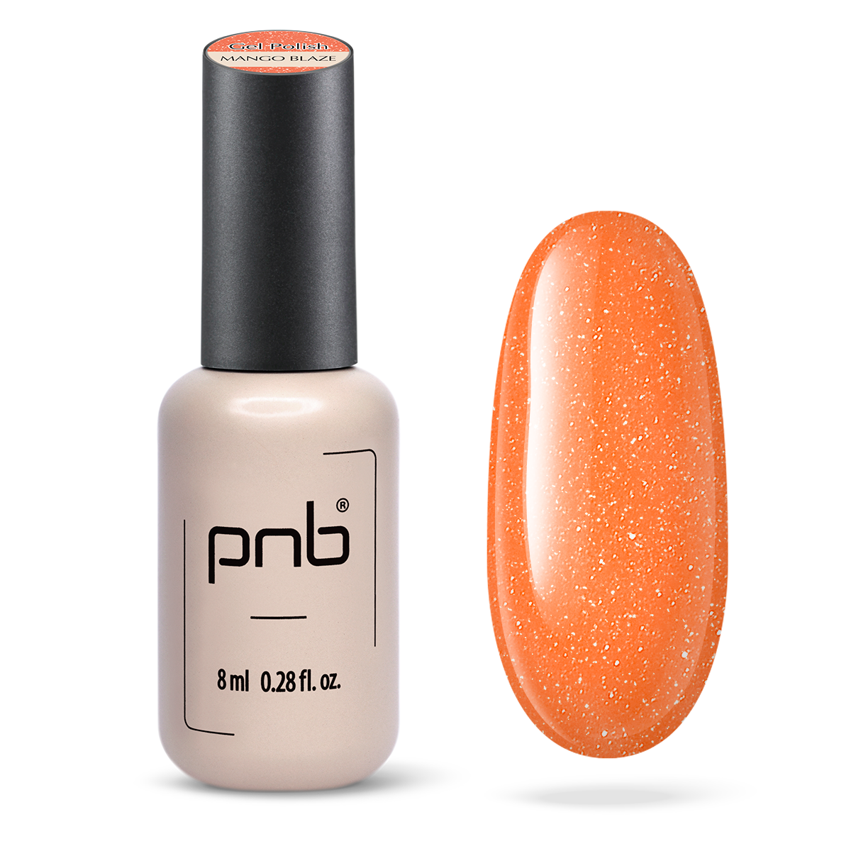 UV/LED Gel Polish Nagellack PNB Juicy Spark, Mango Blaze, 8ml