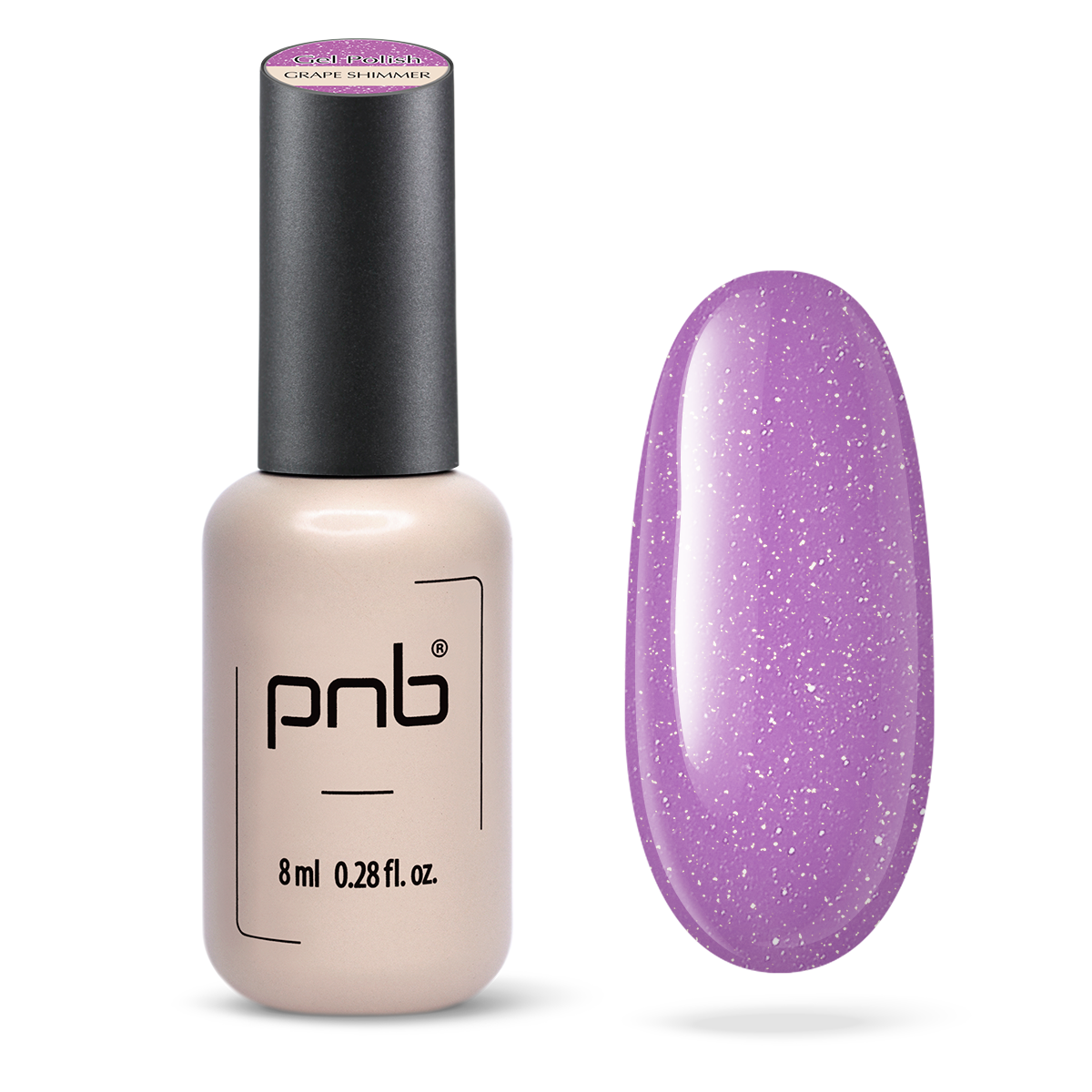 UV/LED Gel Polish Nagellack PNB Juicy Spark, Grape Shimmer, 8ml