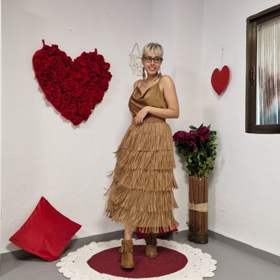 Falda Charlestón