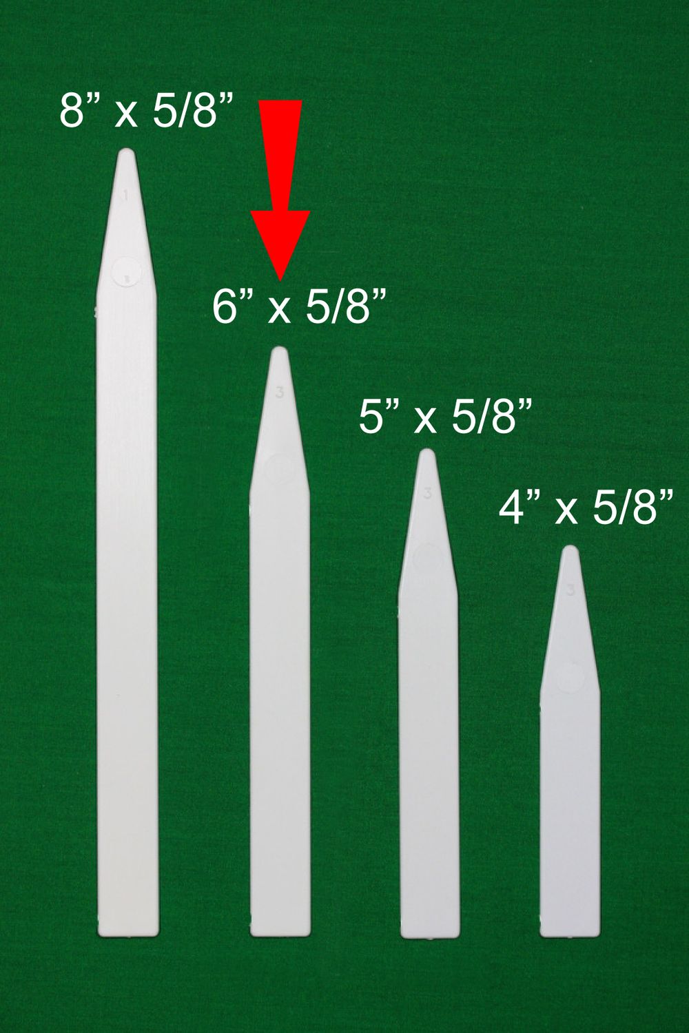 6" X 5/8" x 0.042" Molded Plastic