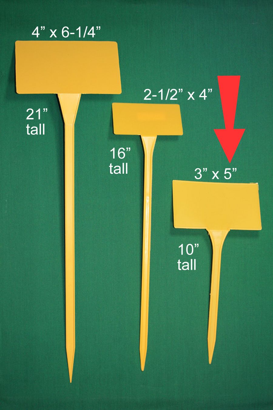 10 Angled Top T-Sign  Durable Plastic Garden Stakes