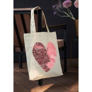 Big Cotton Shopper Owl heart