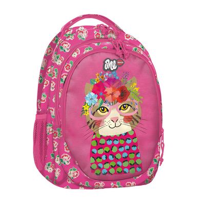Τσάντα πλάτης δημοτικού Lyc-sac missycat line ροζ (LO01228)
