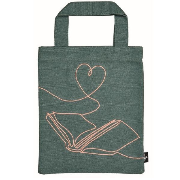 BOOK BAG 23Χ20love Book Motif embroidery