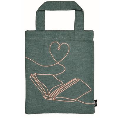 BOOK BAG 23Χ20love Book Motif embroidery