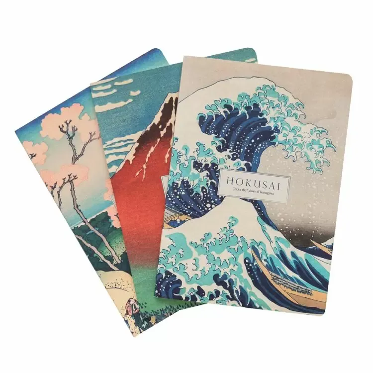 Σετ 3 Τετραδίων Α5/15X21εκ HOKUSAI