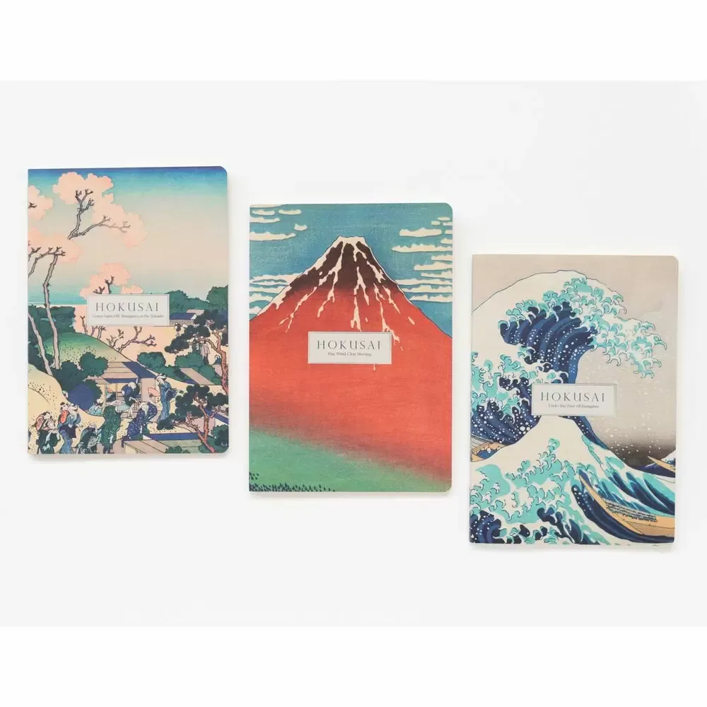 Σετ 3 Τετραδίων Α5/15X21εκ HOKUSAI