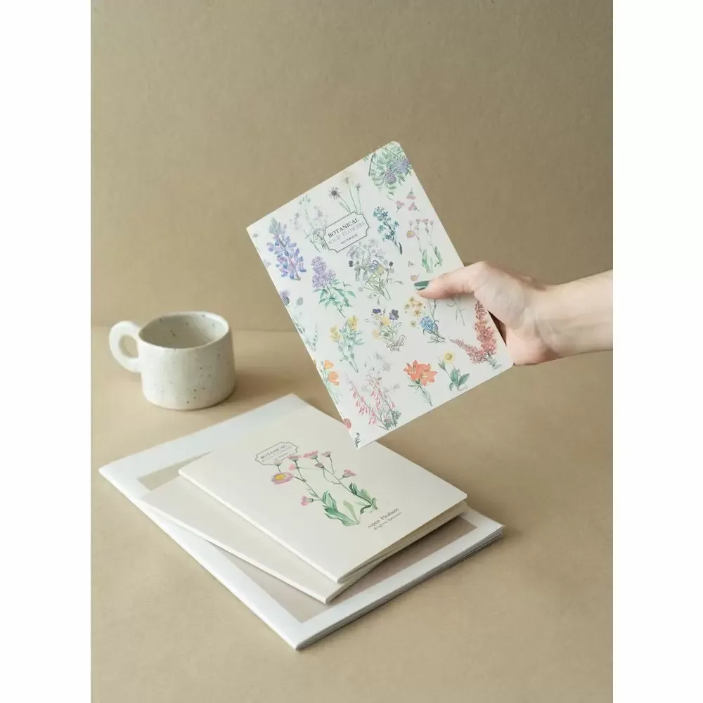 Σετ 3 Τετραδίων Α5/15X21 BOTANICAL Wild Flowers by Kokonote
