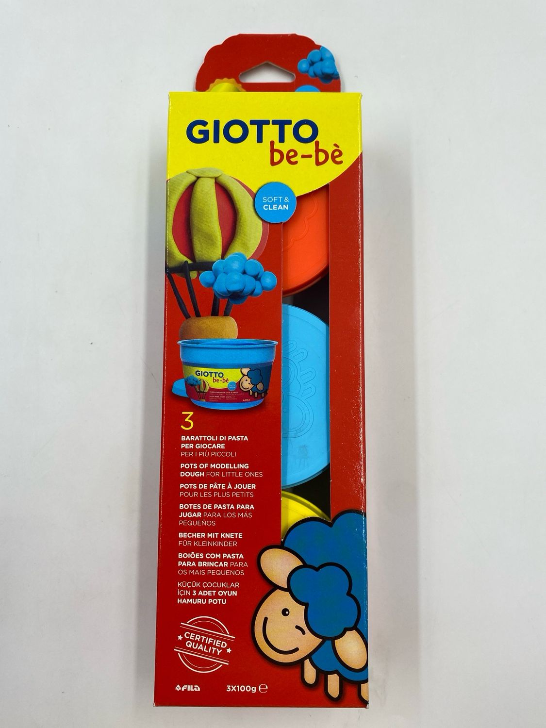 3 pots of modelling Dough Giotto be-be 