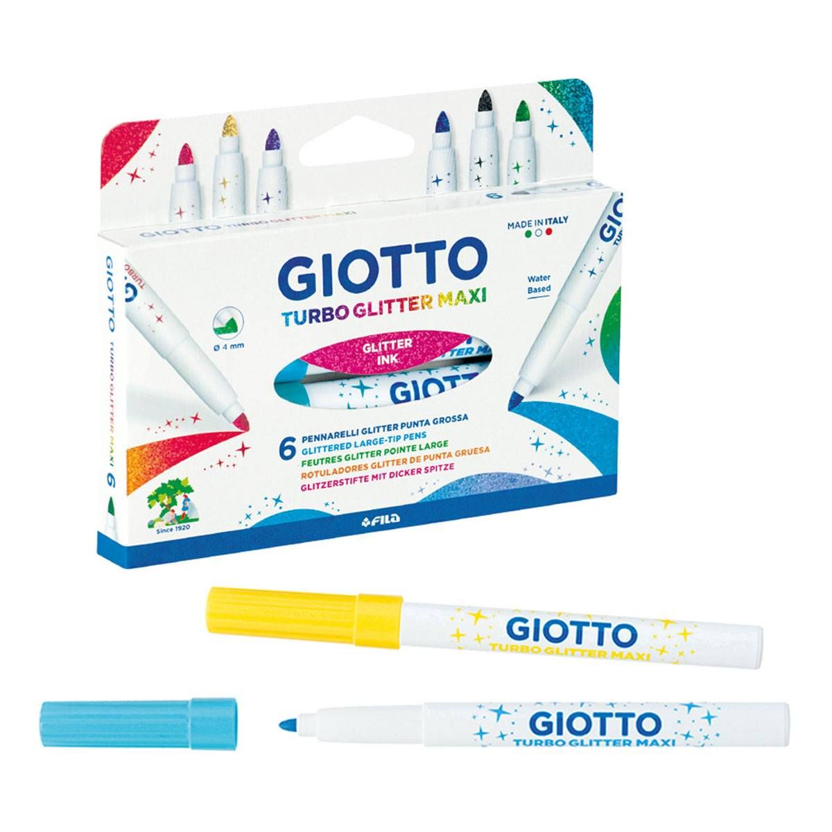 Giotto Turbo Glitter Maxi Μαρκαδόροι 6τμχ