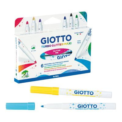 Giotto Turbo Glitter Maxi Μαρκαδόροι 6τμχ