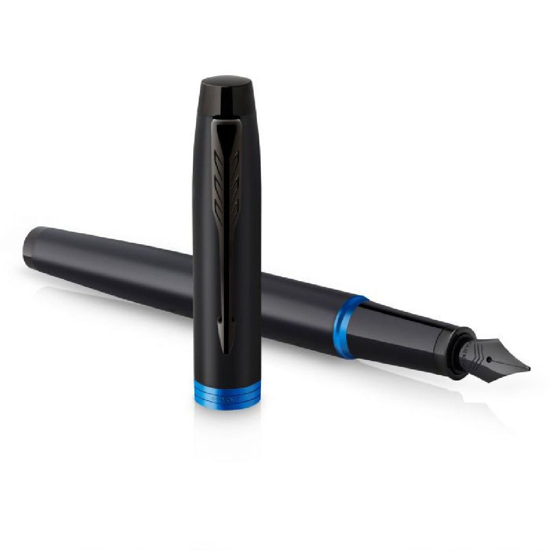 SET GIFTPACK PARKER IM Vibrant Rings Marine Blue PVD Πένα &amp; Στυλό διαρκείας