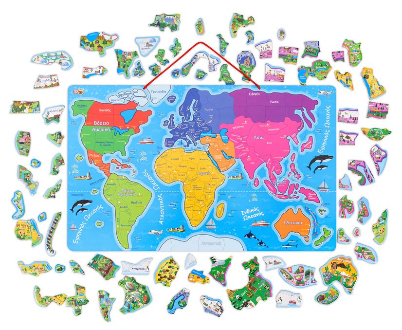 Mαγνητικός χάρτης puzzle