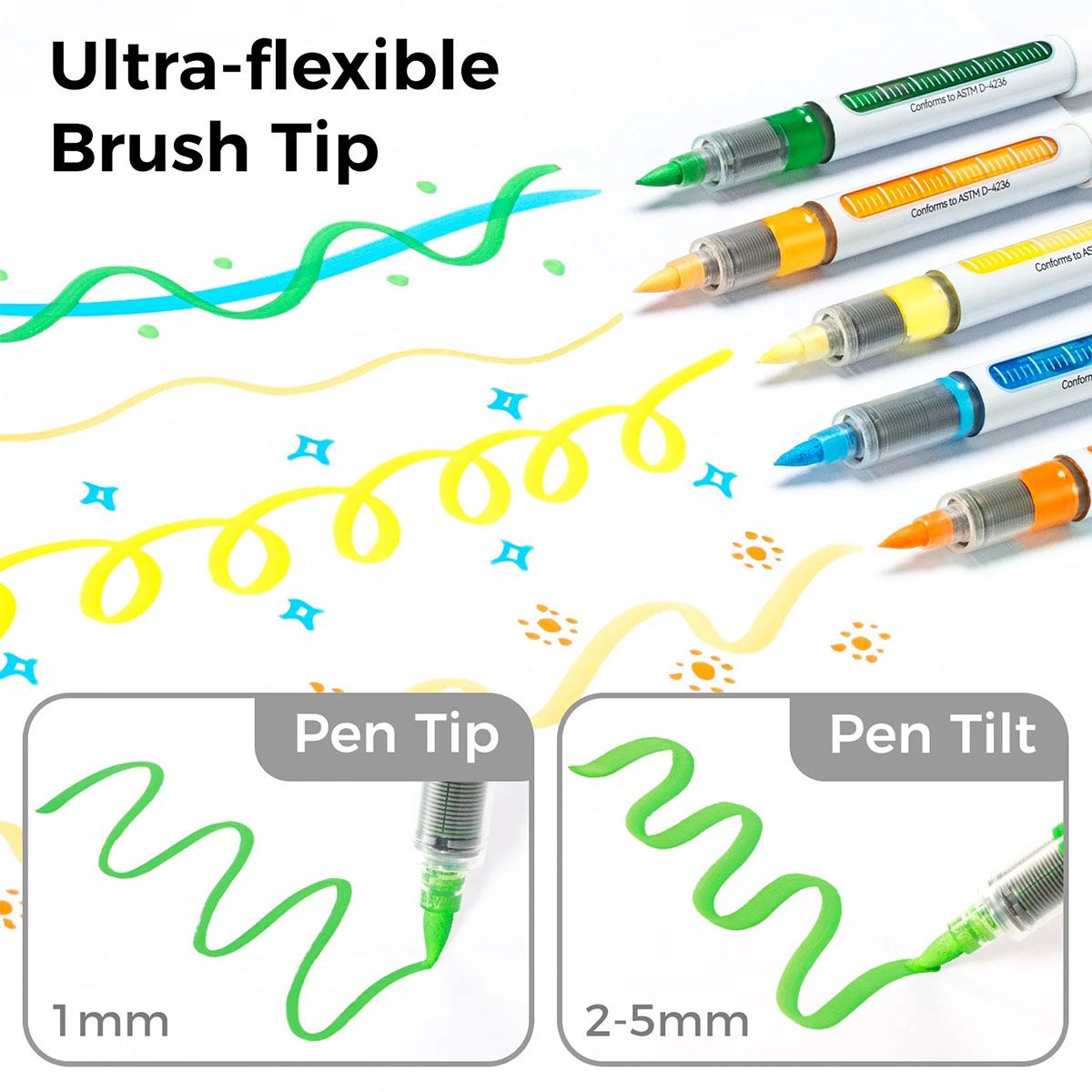 Ohuhu Σετ 24 Ανεξίτηλων Ακρυλικών Μαρκαδόρων Direct-ink Acrylic Markers Nahuku