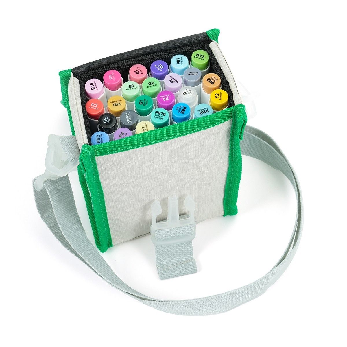 OHUHU Honolulu Alcohol Art Markers Σετ Μαρκαδόρων 24 Βασικών Χρωμάτων Brush &amp; Chisel