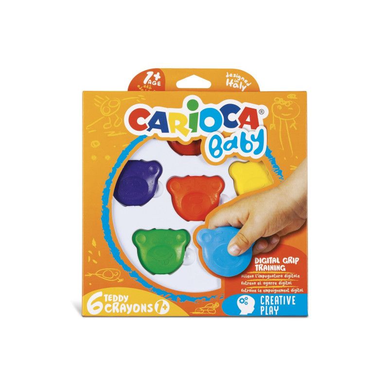 Κηρομπογιές Carioca Teddy Baby 1+