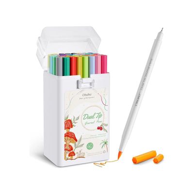 Ohuhu Σετ 40 Μαρκαδόρων με Βάση το Νερό Brush &amp; Fineliner