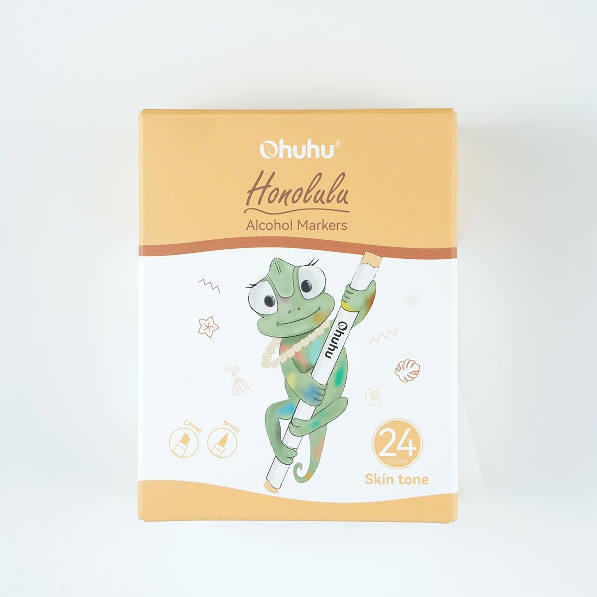 Ohuhu Honolulu Alcohol Markers Σετ Μαρκαδόρων 24 Skin tone χρωμάτων Brush &amp; Chisel