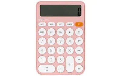 CALCULATOR DELI M124 12 DIGITS PASTEL PEACH