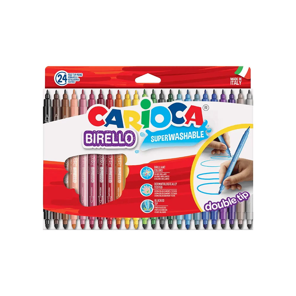 CARIOCA ΜΑΡΚΑΔΟΡΟΙ 24 ΧΡΩΜΑΤΑ ΔΙΠΛΗ ΜΥΤΗ BIRELLO