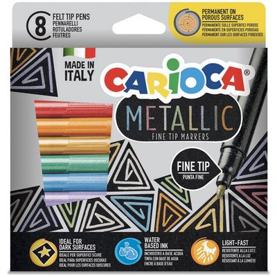 CARIOCA ΜΑΡΚΑΔΟΡΟΣ METALLIC ΧΑΡΤΙΝΟ 8 ΧΡΩΜΑΤΑ