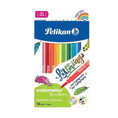 Pelikan  ΜΑΡΚΑΔΟΡΟΣ ΠΙΝΕΛΟ ΧΑΡΤΙΝΟ 10 ΧΡΩΜΑΤΑ SUPER BRUSH