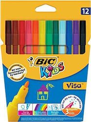 Μαρκαδόροι Ζωγραφικής Bic Λεπτοί 12