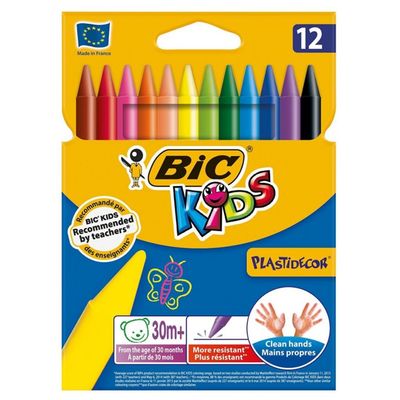Κηρομπογιές Bic kids plastidecor σετ 12 τμχ
