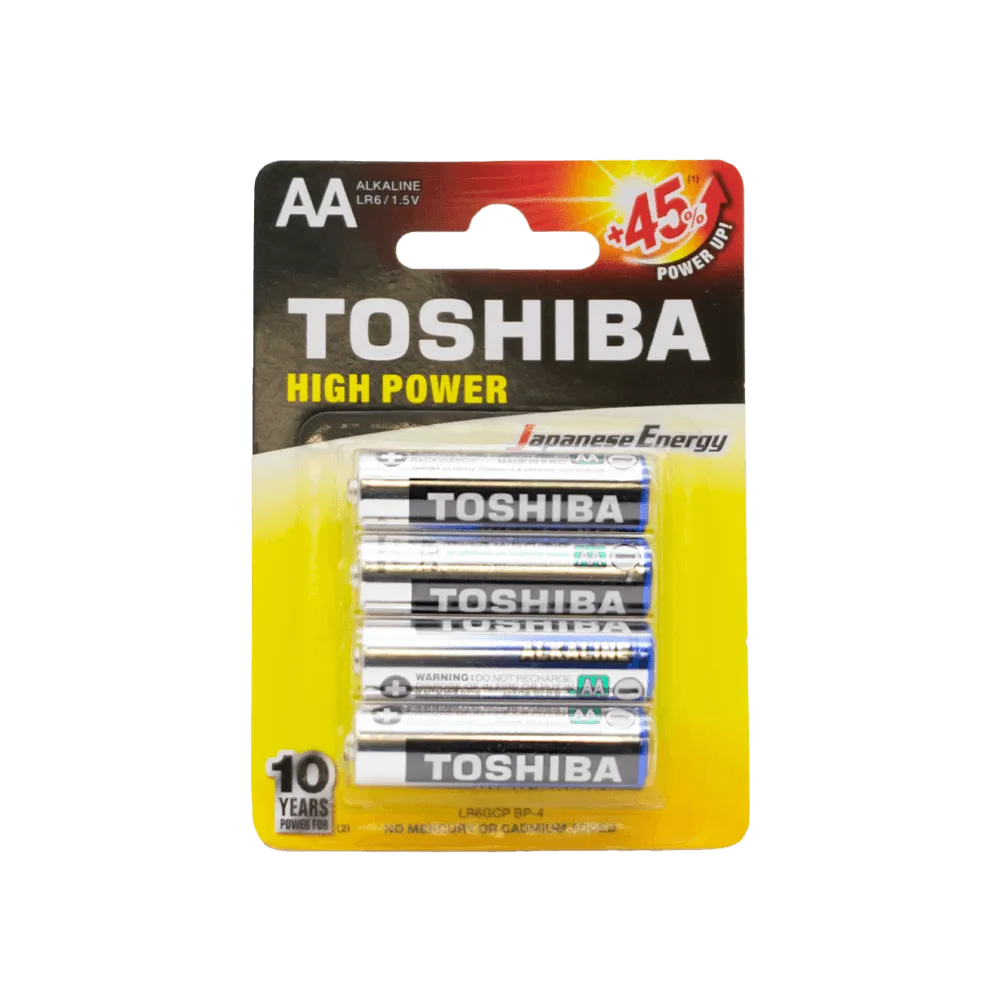 TOSHIBA ΜΠΑΤΑΡΙΕΣ LR 06 AA ΑΛΚΑΛΙΚΕΣ 4 ΤΕΜΑΧΙΑ