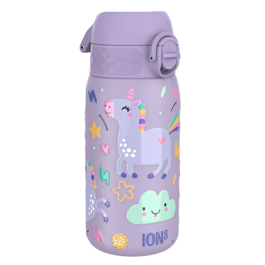 Μεταλλικό Μπουκάλι 400ml Μονόκερος Σε Μωβ Μπουκάλι Ion8