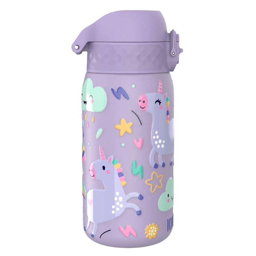 Μεταλλικό Μπουκάλι 400ml Μονόκερος Σε Μωβ Μπουκάλι Ion8