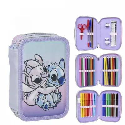 Τριπλή Κασετίνα Ορθογώνια DISNEY Lilo &amp; Stitch