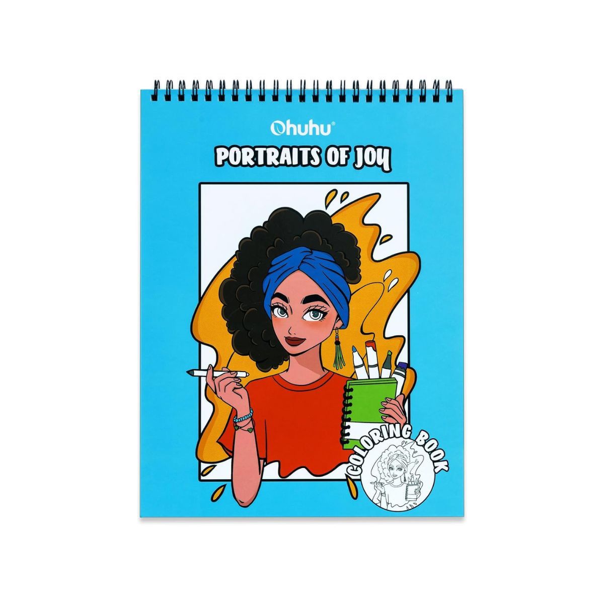 Ohuhu ΒΙΒΛΙΟ ΖΩΓΡΑΦΙΚΗΣ Bleedproof Coloring Book Portraits of Joy