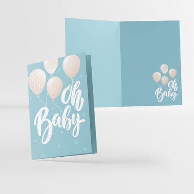 ΚΑΡΤΑ ΓΕΝΝΗΣΗΣ ΓΑΛΑΖΙΑ &quot;Oh Baby&quot;