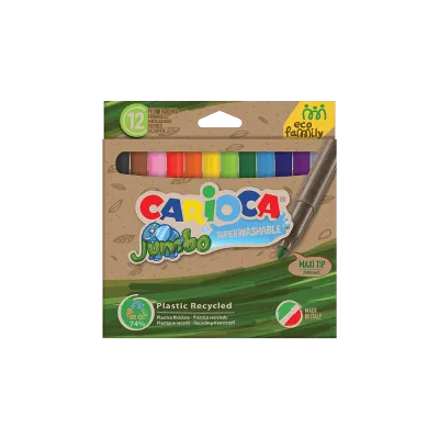 CARIOCA ΜΑΡΚΑΔΟΡΟΣ SUPERWASH 12 ΧΡΩΜΑΤΑ JUMBO ECO FAMILY