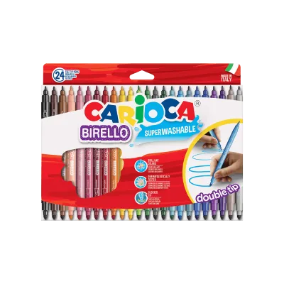 CARIOCA ΜΑΡΚΑΔΟΡΟΙ 24 ΧΡΩΜΑΤΑ ΔΙΠΛΗ ΜΥΤΗ BIRELLO