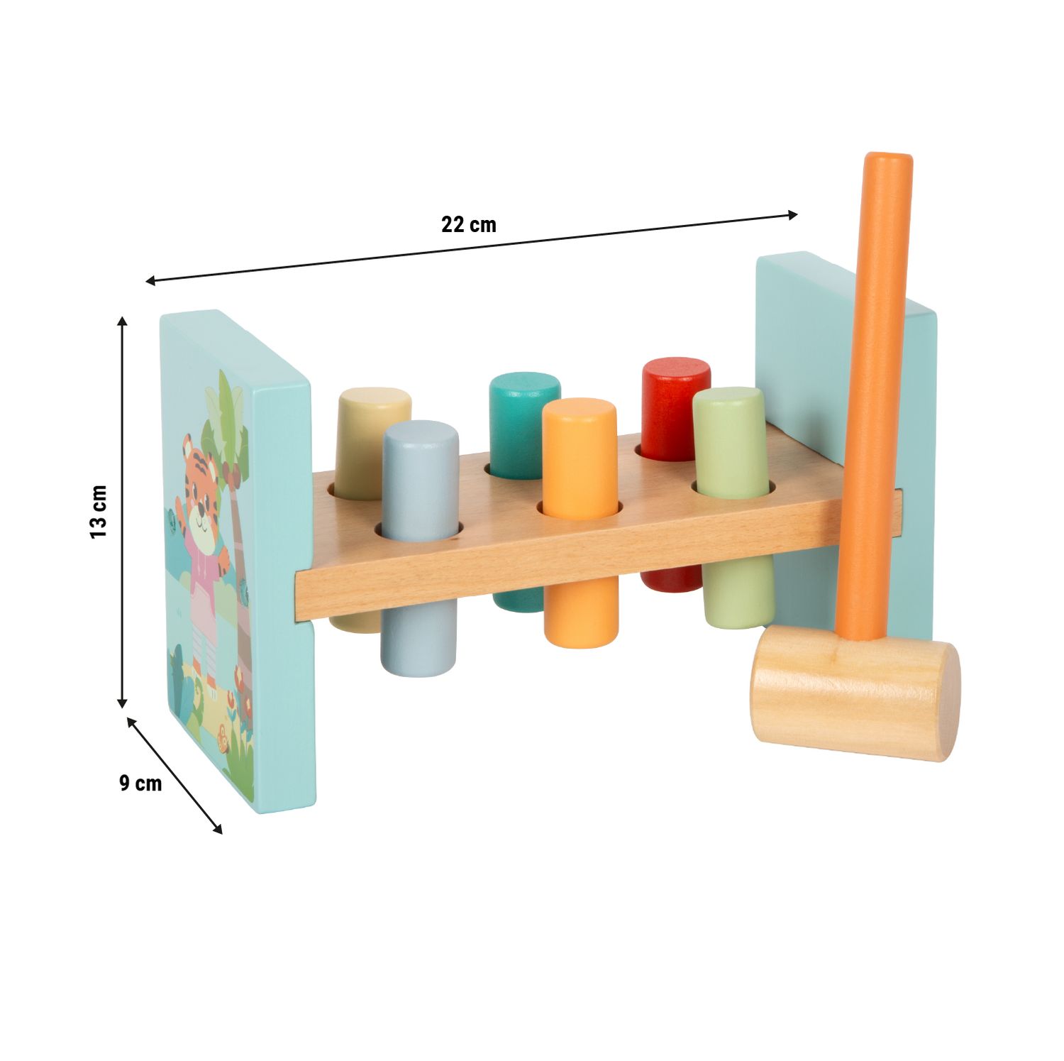 Πάγκος με σφυρηλάτηση "Οι φίλοι της ζούγκλας"