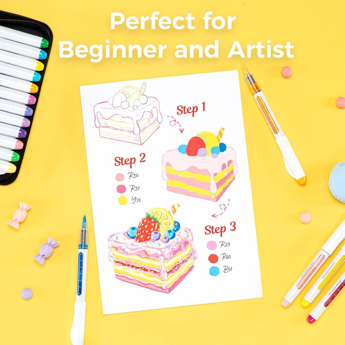 Ohuhu Direct-ink Acrylic Markers Nahuku Σετ 24 Ανεξίτηλων Ακρυλικών Μαρκαδόρων