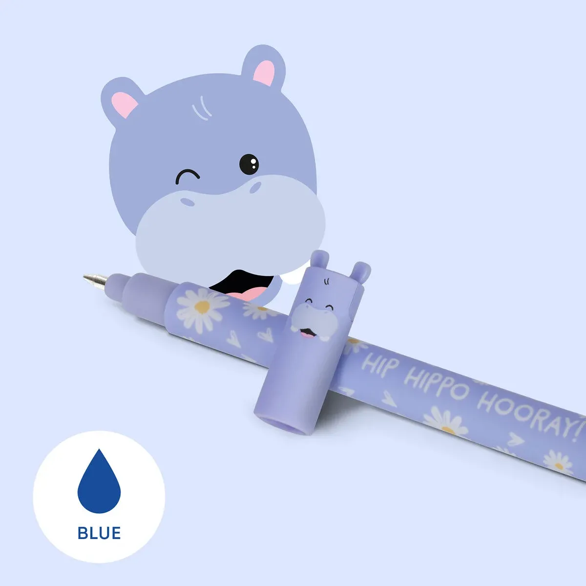 Legami Στυλό Gel Erasable Hip Hippo Hooray! Hippo  Πάχος Μύτης 0.7mm