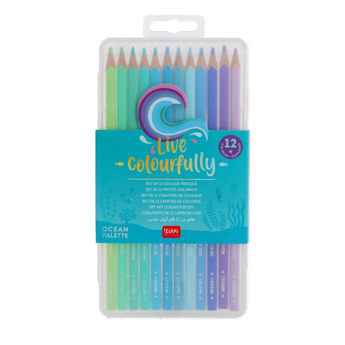 Σετ 12 Χρωματιστών Παλέτα Ωκεανού   - Live Colorfully