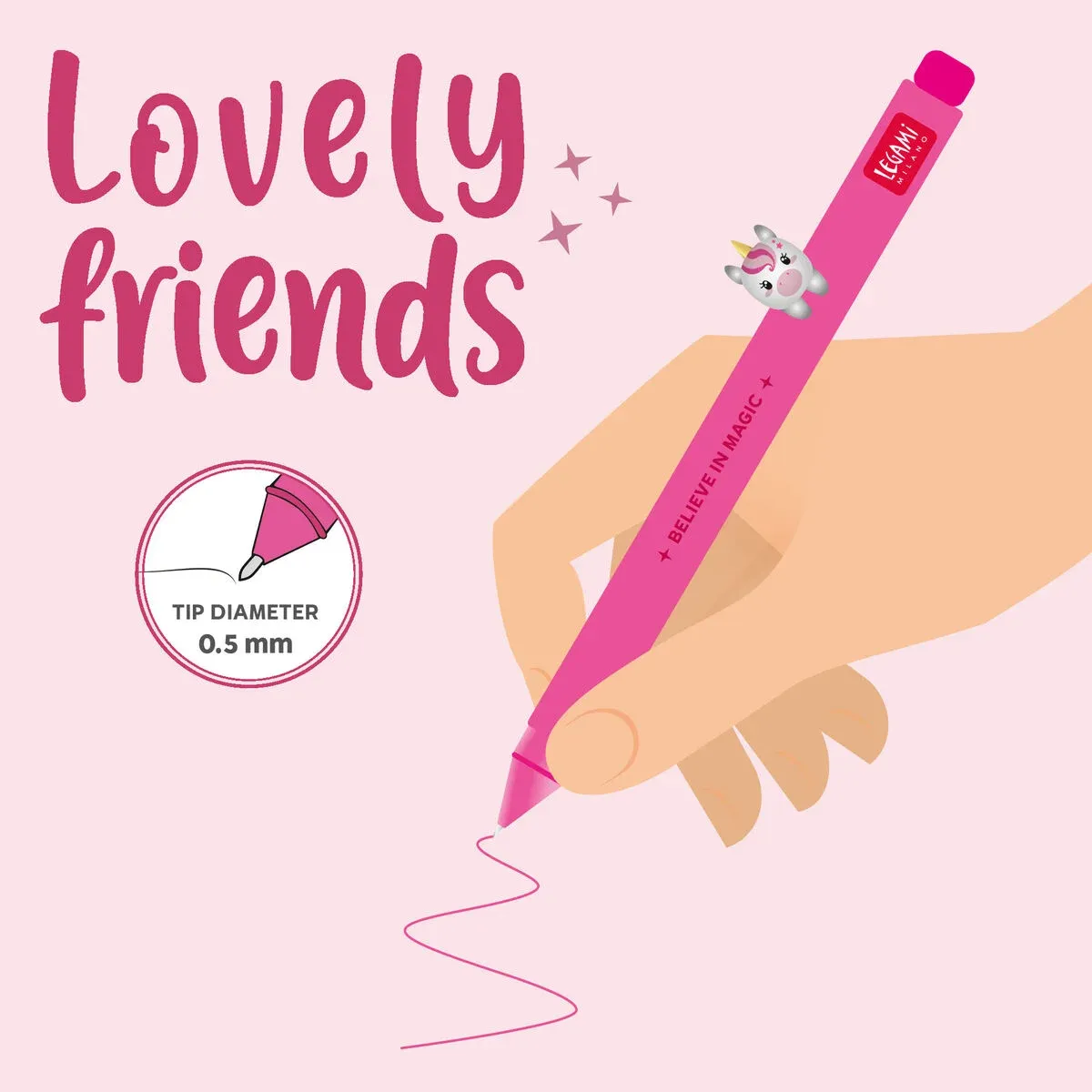 Legami μαρκαδοράκι 0,5 τζελ unicorn lovley friends  gel