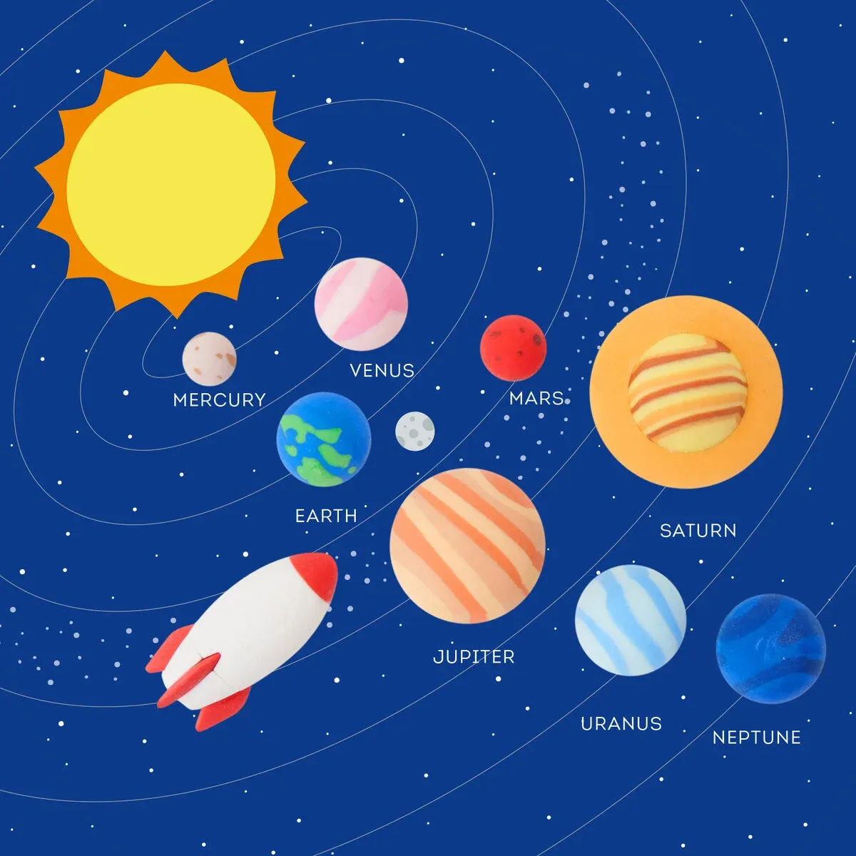 Legami  σετ γόμας 9 τεμαχίων  Solar System