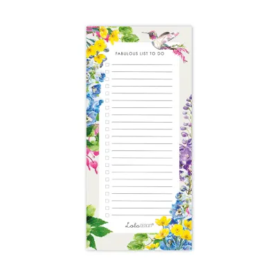 Μαγνητικό Σημειωματάριο Shopping List -Hummingbird Tit (10x21) - Lola Design