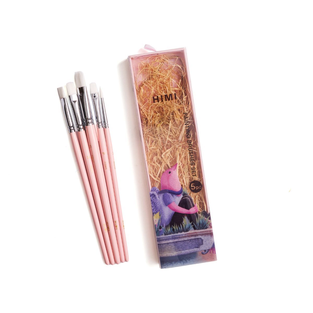 HIMI Brush Σετ 5 Πινέλων (Pink)