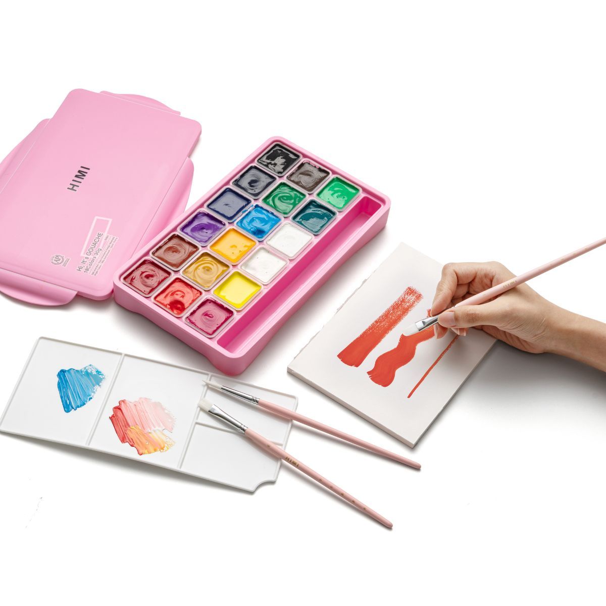 HIMI Brush Σετ 5 Πινέλων (Pink)