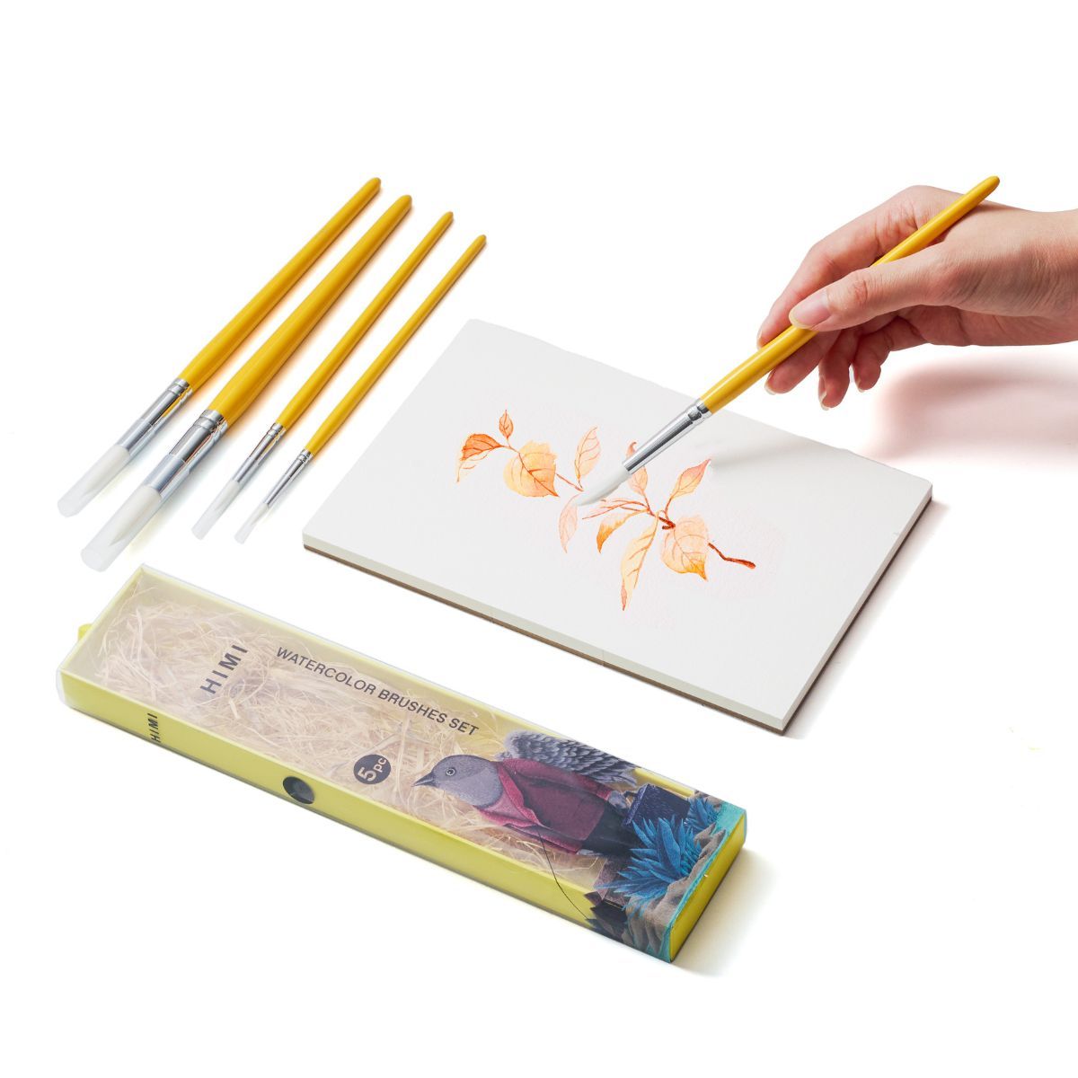 HIMI Brush Σετ 5 Πινέλων (Yellow)